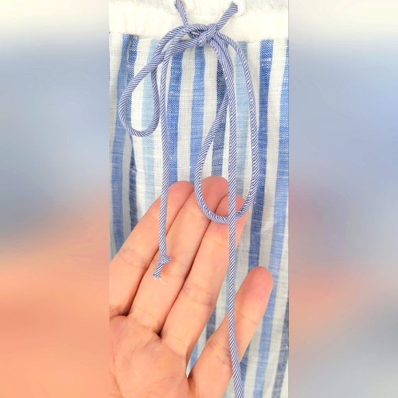 100% Linen Sita Murt Stripe Knee Length Skirt Size 38(4) NWT Retail $200 - Picture 5 of 10